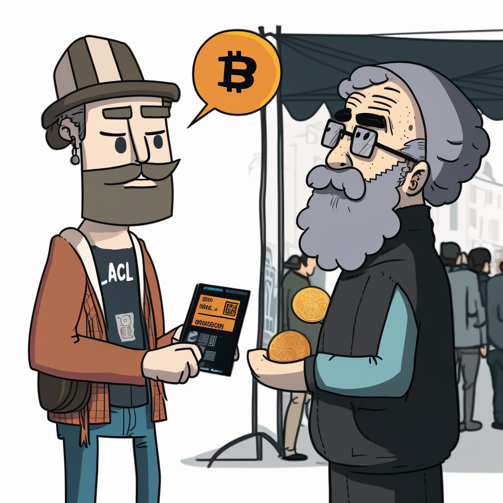 Crypto transaction between two people