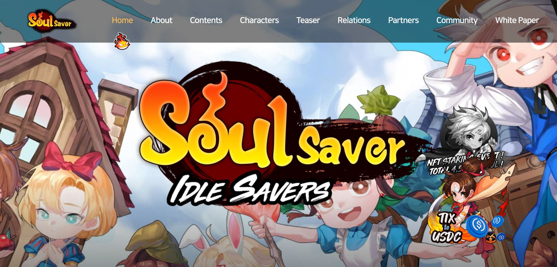 Soul Saver landing page