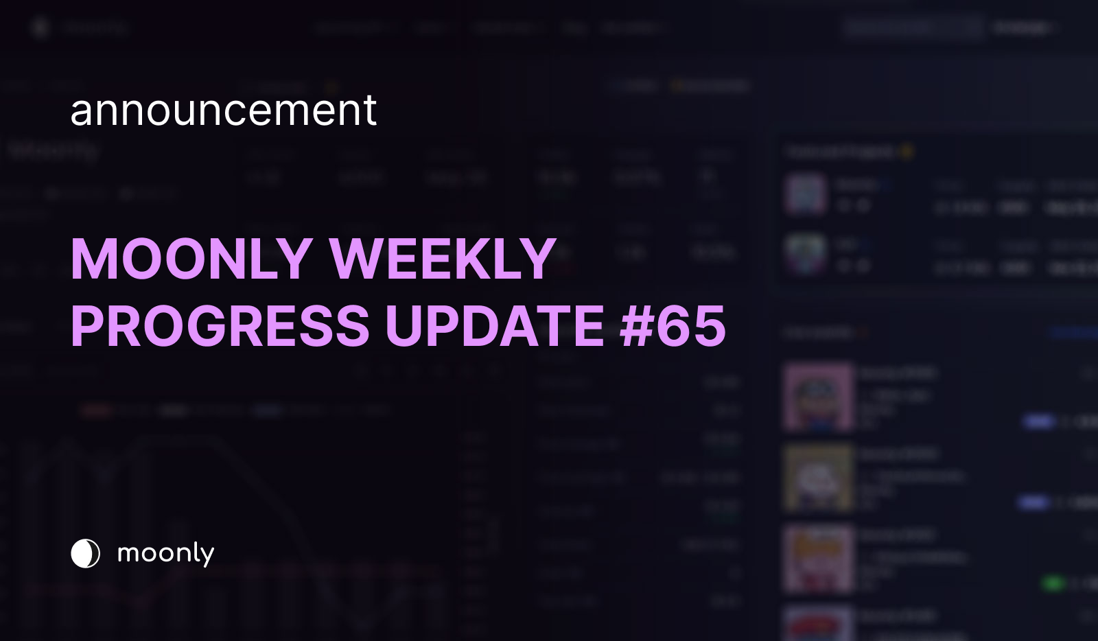 Moonly weekly progress update #65 - Karamendos WL Flow